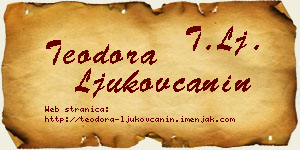 Teodora Ljukovčanin vizit kartica